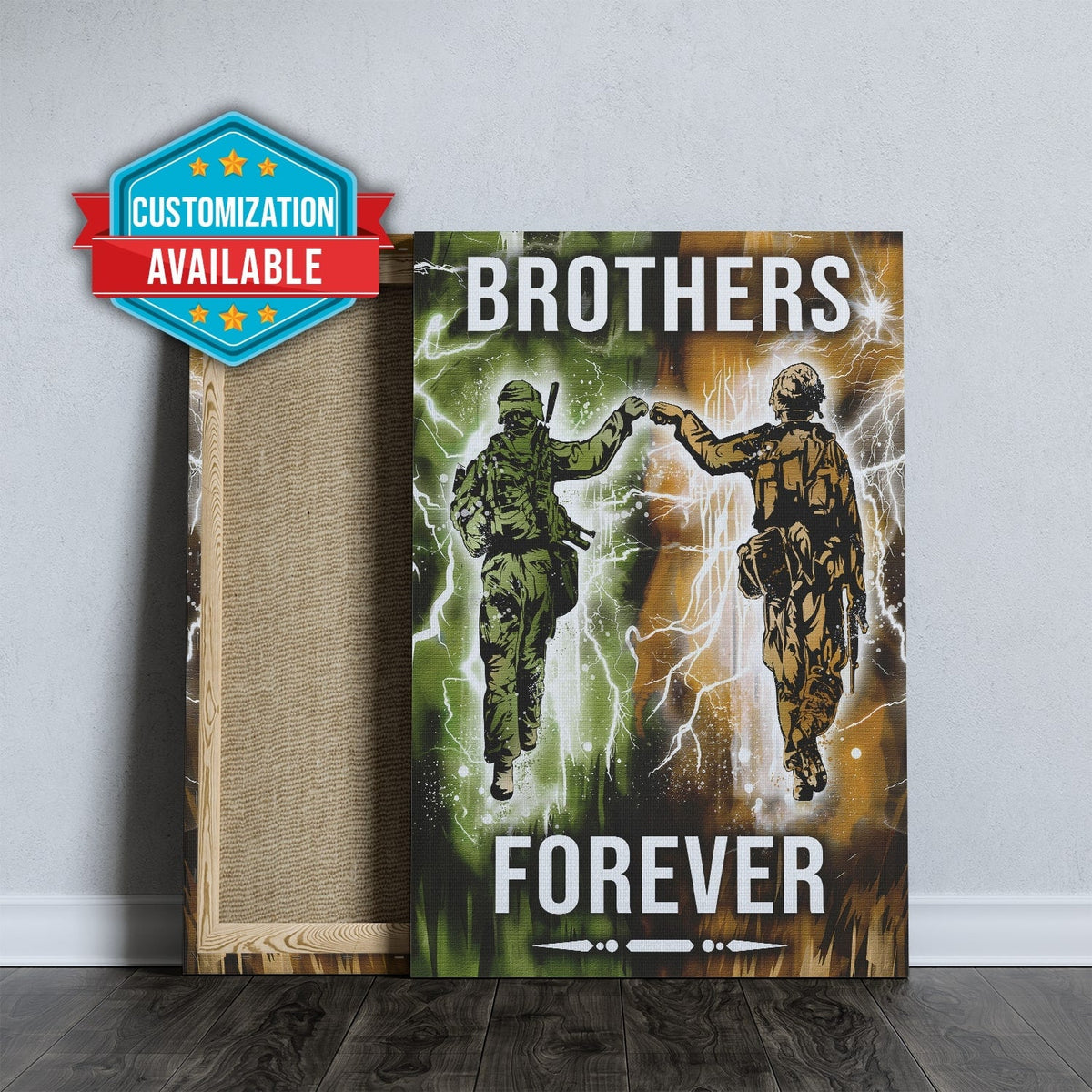 SD044 - Brothers Forever - Army - Marine - Vertical Poster - Vertical Canvas - Soldier Poster