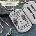 SDD001 - Call On Me Brother - English - Soldier Dog Tag - Engrave Silver Dog Tag