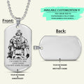 SDD020 - I'm Not Going To Lose - Soldier Dog Tag - Engrave Silver Dog Tag