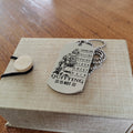 SDD023 - Quitting Is Not - Soldier Dog Tag - Engrave Silver Dog Tag