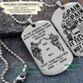 SDD027 - Call On Me Brother - English - PAIN - It Tell You - You Are Not Dead Yet - Soldier Dog Tag - Engrave Double Silver Dog Tag