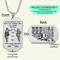 SDD027 - Call On Me Brother - English - PAIN - It Tell You - You Are Not Dead Yet - Soldier Dog Tag - Engrave Double Silver Dog Tag