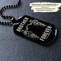 SDD033 - Brother Forever - It's About Being Better Than You Were The Day Before - Army - Marine - Soldier Dog Tag - Double Side Black Dog Tag