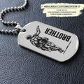 SDD036 - Brother Forever - Army - Marine - Soldier Dog Tag - Double Side Silver Dog Tag