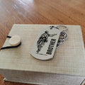 SDD036 - Brother Forever - Army - Marine - Soldier Dog Tag - Double Side Silver Dog Tag