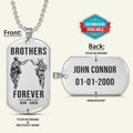 SDD042 - Brothers Forever - Army - Marine - Soldier Dog Tag - Silver Dog Tag