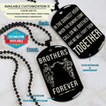 SDD045 - Brothers Forever - Call On Me Brother - Army - Marine - Soldier Dog Tag - Black Double-Sided Dog Tag