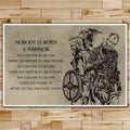 VK025 - Nobody Is Born A Warrior - Viking Poster