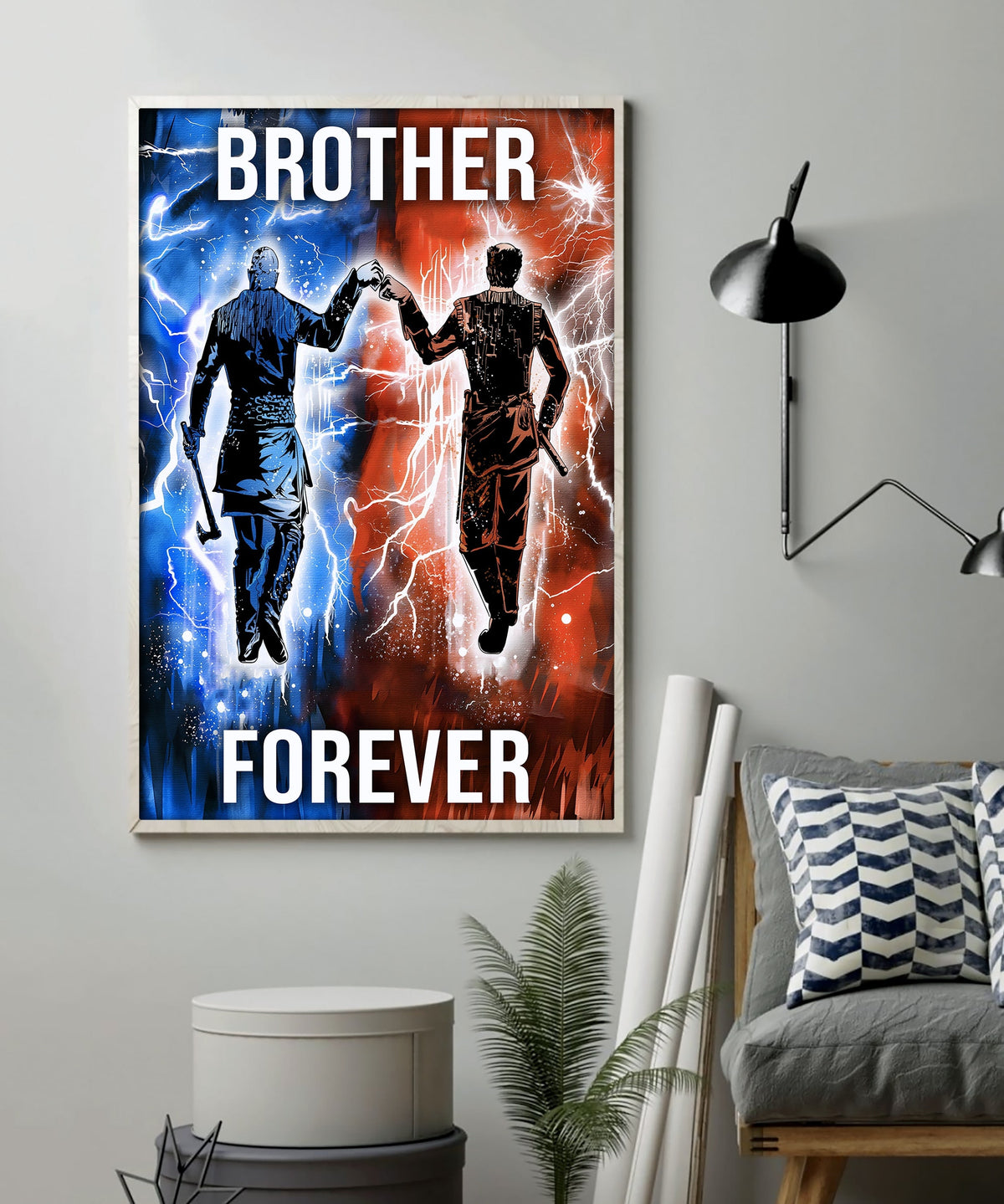 VK062 - Brother Forever - Ragnar Lothbrok - Floki - Vertical Poster - Vertical Canvas - Viking Poster - Viking Canvas