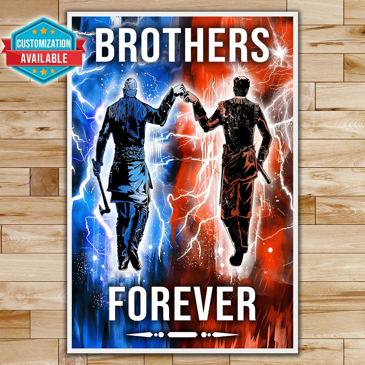 VK063 - Brothers Forever - Ragnar Lothbrok - Floki - Vertical Poster - Vertical Canvas - Viking Poster