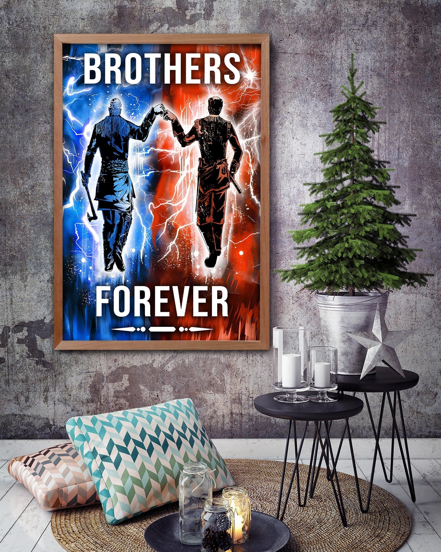 VK063 - Brothers Forever - Ragnar Lothbrok - Floki - Vertical Poster - Vertical Canvas - Viking Poster