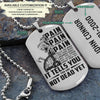 VKD007 - PAIN - You Are Not Dead Yet - Viking DogTag - Engrave Silver Dog Tag