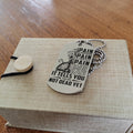 VKD007 - PAIN - You Are Not Dead Yet - Viking DogTag - Engrave Silver Dog Tag