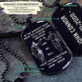 VKD010 - Call On Me Brother - English - Viking DogTag - Engrave Black Dog Tag
