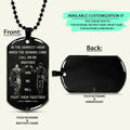 VKD010 - Call On Me Brother - English - Viking DogTag - Engrave Black Dog Tag