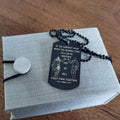 VKD010 - Call On Me Brother - English - Viking DogTag - Engrave Black Dog Tag