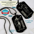 VKD021 - Brothers Forever - Ragnar Lothbrok - Floki - Vikings - Double Sided Engrave Black Dog Tag