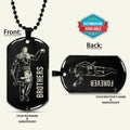 VKD021 - Brothers Forever - Ragnar Lothbrok - Floki - Vikings - Double Sided Engrave Black Dog Tag