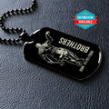 VKD021 - Brothers Forever - Ragnar Lothbrok - Floki - Vikings - Double Sided Engrave Black Dog Tag