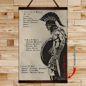 WA002 - 753 CODE - English - Spartan - Vertical Poster - Vertical Canvas - Warrior Poster