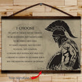 WA004 - I Choose - English - Spartan - Horizontal Poster - Horizontal Canvas - Warrior Poster