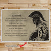 WA004 - I Choose - English - Spartan - Horizontal Poster - Horizontal Canvas - Warrior Poster