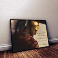 WA012 - A Man Once Told Me - Leonidas - Spartan - Horizontal Poster - Horizontal Canvas - Warrior Poster