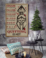 WA023 - Quitting Is Not - Spartan - Vertical Poster - Vertical Canvas - Warrior Poster