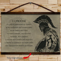 WA034 - I Choose -Engish - Spartan - Horizontal Poster - Horizontal Canvas - Warrior Poster