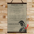 WA068 - Spartan Code - English - Spartan - Vertical Poster - Vertical Canvas - Warrior Poster