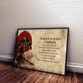 WA107 - Nobody Is Born A Warrior - English - Spartan - Horizontal Poster - Horizontal Canvas - Warrior Poster