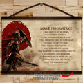 WA108 - Make No Mistake - English - Spartan - Horizontal Poster - Horizontal Canvas - Warrior Poster