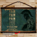 WA117 - PAIN - You Are Not Dead Yet - English - Spartan - Horizontal Poster - Horizontal Canvas - Warrior Poster