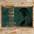 WA117 - PAIN - You Are Not Dead Yet - English - Spartan - Horizontal Poster - Horizontal Canvas - Warrior Poster