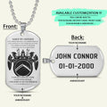 WAD015 - Make No Mistake - Warrior Dog Tag - Engrave Sliver Dog Tag
