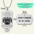WAD017 - I Choose - English - Warrior Dog Tag - Engrave Sliver Dog Tag