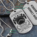 WAD026 - Call On Me Brother - English - Warrior Dog Tag - Engrave Sliver Dog Tag
