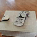 WAD041 - Dad To Son - Your Way Back Home - Warrior Dog Tag - Engrave Sliver Dog Tag