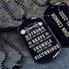 WAD044 - Humble When You Are Victorious - Warrior Dog Tag - Engrave Black Dog Tag