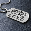 WAD046 - Call On Me Brother - Don't Quit - Warrior Dog Tag - Engrave Double Sliver Dog Tag
