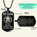 WAD048 - To My Son - It's Not About Being Better Than Someone Else - It's About Being Better Than You Were The Day Before - It's About Being Better Than You Were The Day Before - Warrior Dog Tag - Engrave Double Black Dog Tag