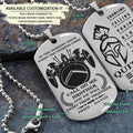 WAD049 - Call On Me Brother - Quitting Is Not - Warrior Dog Tag - Engrave Double Sliver Dog Tag