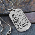 WAD049 - Call On Me Brother - Quitting Is Not - Warrior Dog Tag - Engrave Double Sliver Dog Tag