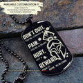 WAD051 - Call On Me Brother - Don't Quit - Warrior Dog Tag - Engrave Double Black Dog Tag