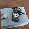 WAD051 - Call On Me Brother - Don't Quit - Warrior Dog Tag - Engrave Double Black Dog Tag
