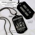 WAD053 - Brothers Forever - Warrior - Spartan Necklace - Engrave Black Dog Tag