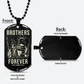 WAD053 - Brothers Forever - Warrior - Spartan Necklace - Engrave Black Dog Tag