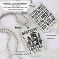WAD056 - Brothers Forever - It's Not About Being Better Than Someone Else - Warrior - Spartan Necklace - Engrave Silver Dog Tag