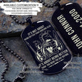 WAD059 - It's Not About Being Better Than Someone Else - Warrior - Spartan Necklace - Engrave Black Dog Tag