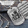 WAD060 - Call On Me Brother - It's Not About Being Better Than Someone Else - Warrior - Spartan Necklace - Engrave Silver Dog Tag
